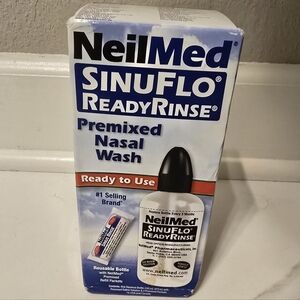 NeilMed Sinuflo ReadyRinse Nasal Wash - 8 Oz Bottle & 2 Refills - UNOPENED!